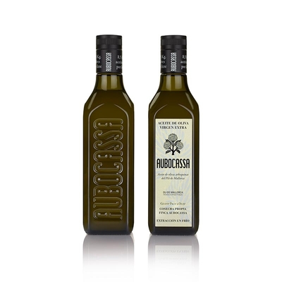 Extra Virgin Olive Oils AUBOCASSA l�da med 3 flaskor 500 ml